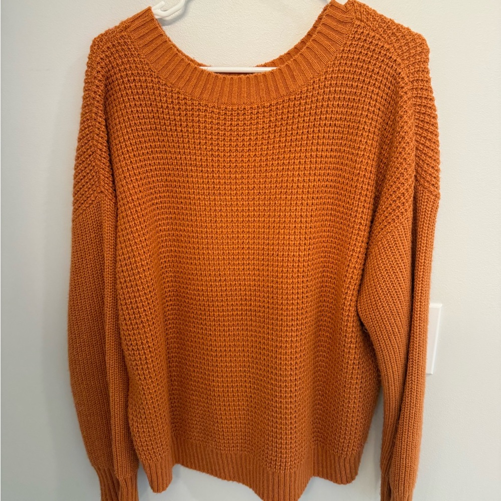 Sanctuary Warm Orange Crew Neck Sweater